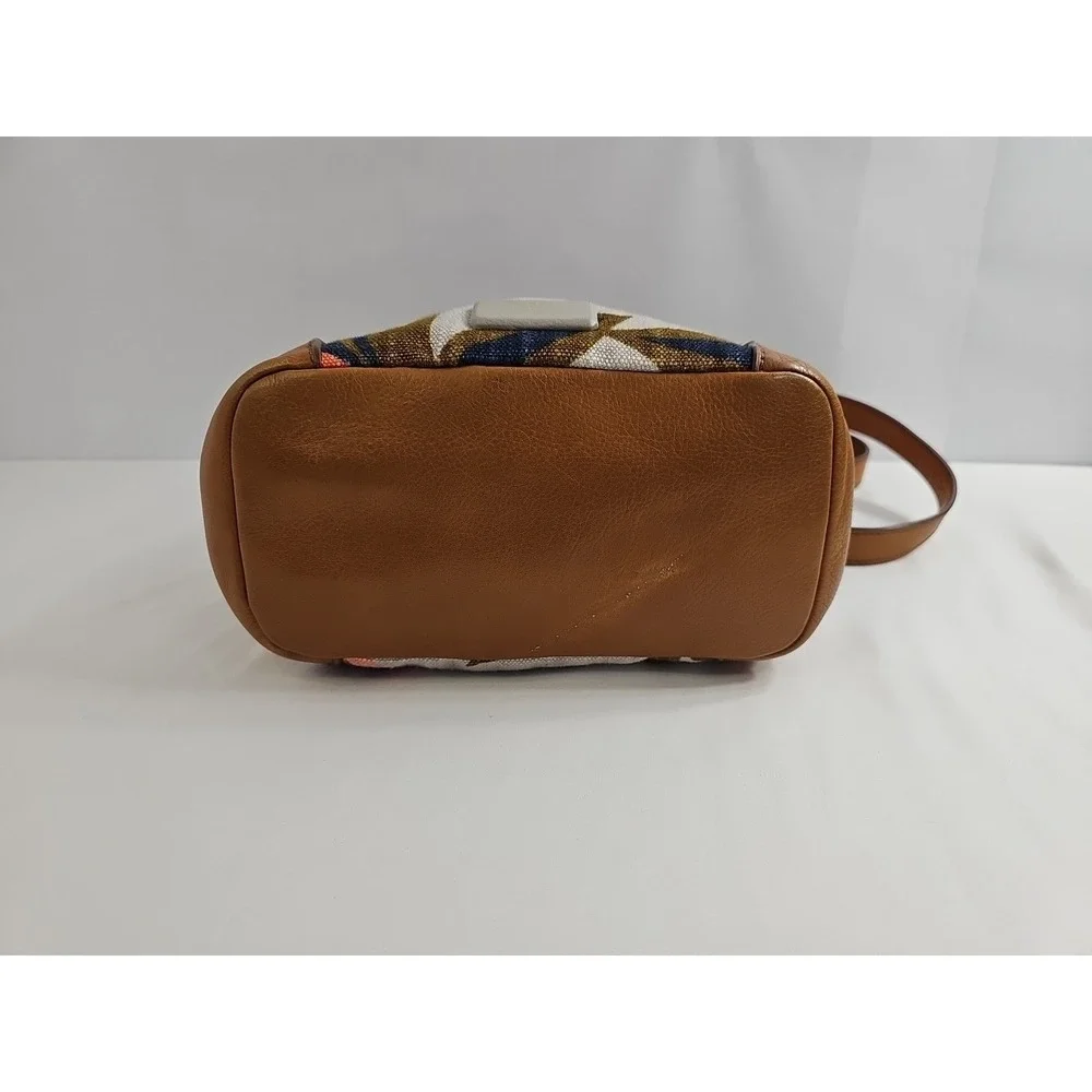 VTG Fossil Shoulder Bag‎ Leather Accents - Canvas Hobo